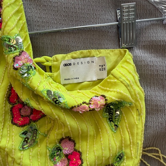 ASOS Design Floral Embellishment Halter Dress - Picture 5 of 5